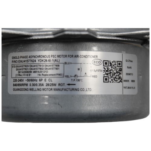 Motor Condensador Para Minisplit Lg Inverter, Modelo Vm - EAU41577624 Motor Condensador Para Minisplit Lg Inverter, Modelo Vm - EAU41577624