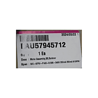 Motor Condensador Para Minisplit Lg 6Mf, 370V, 6P, 850Rpm, 0.57A, 72W, Rotación Derecha Eau57945710