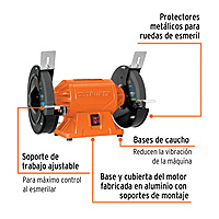 Esmeril de banco de 8' de 3/4 Hp - EBA-8 / 12786