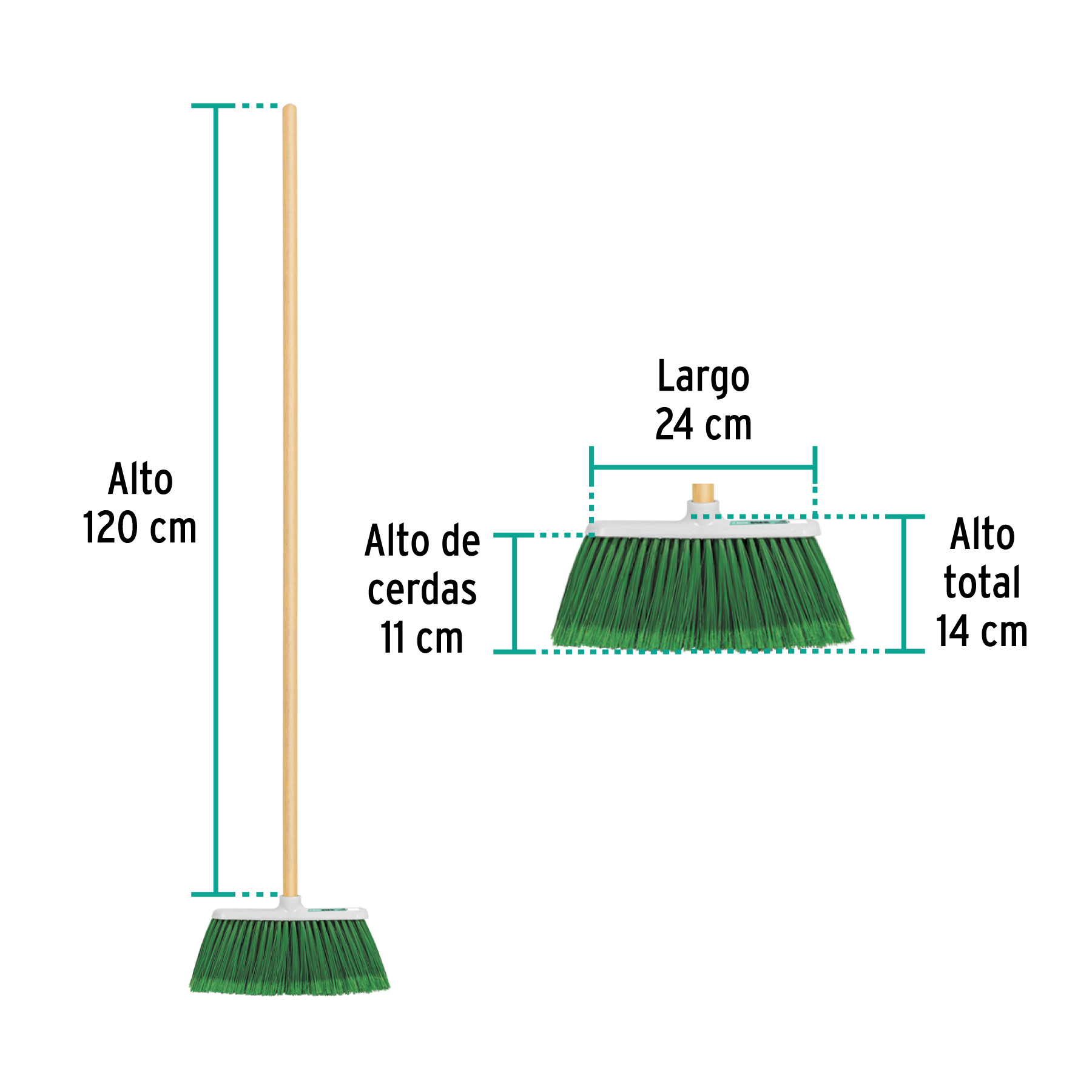 Escoba vinilo, tipo cepillo, 30 cm ancho - ES-220C / 57055