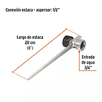 Estaca metálica universal para aspersor, 8' - EST-8 / 10366 Estaca metálica universal para aspersor, 8' - EST-8 / 10366