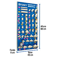 Exhibidor con conexiones de CPVC, Foset - EX-CPVC-FOS / 55787 Exhibidor con conexiones de CPVC, Foset - EX-CPVC-FOS / 55787