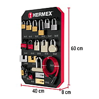 Exhibidor Hermex con candados - EX-HE-CA / 56361