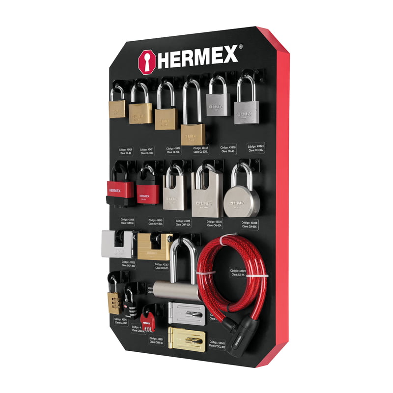 Exhibidor Hermex con candados - EX-HE-CA / 56361