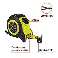 Flexómetro Auto Lock, 5.5 m, cinta 25 mm - FA-55M / 10748