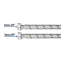 Manguera de hule, 3/4x3/4', 40cm, acero, usos generales - FBO-3440X / 49129