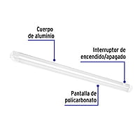 Luminario para gabinete, 11 W, 6500K, Led - GAB-002L / 47325 Luminario para gabinete, 11 W, 6500K, Led - GAB-002L / 47325