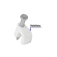 Bolsa con 20 grapas blancas de 5 mm para cable redondo - GCU-5B / 48271 Bolsa con 20 grapas blancas de 5 mm para cable redondo - GCU-5B / 48271