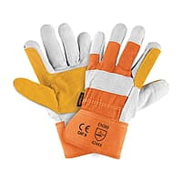 Guantes de carnaza y loneta, con refuerzo, unitalla - GU-215 / 14246