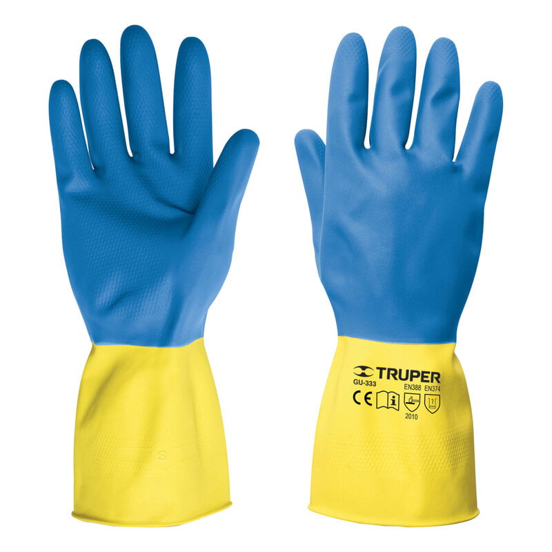 Guantes de látex reforzados para limpieza, grandes - GU-333 / 15269