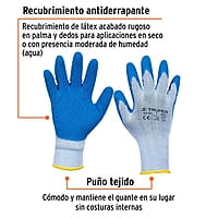 Guantes de poliéster recubiertos de latex, grandes - GU-413 / 15267 Guantes de poliéster recubiertos de latex, grandes - GU-413 / 15267