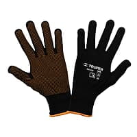 Guantes de poliéster con puntos de PVC en palma, grandes - GU-443 / 12652 Guantes de poliéster con puntos de PVC en palma, grandes - GU-443 / 12652
