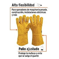 Guantes de carnaza, largos, unitalla - GU-525 / 14242