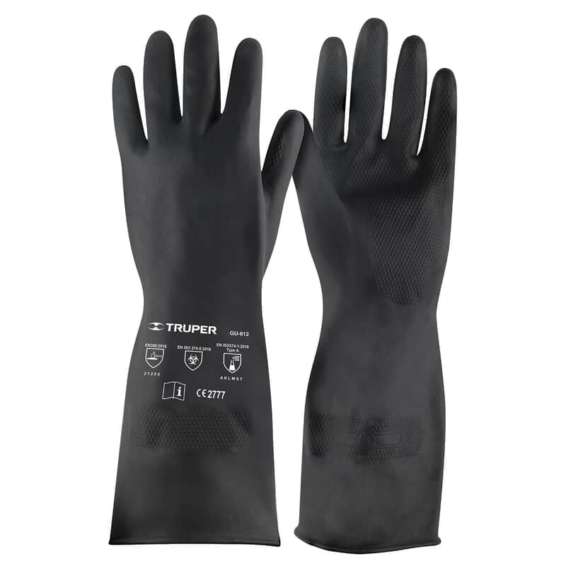 Guantes de neopreno para manejo de químicos, medianos - GU-812 / 14270