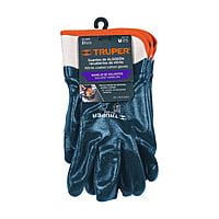 Guantes de algodón recubiertos de nitrilo, puño seguridad - GU-845 / 15245