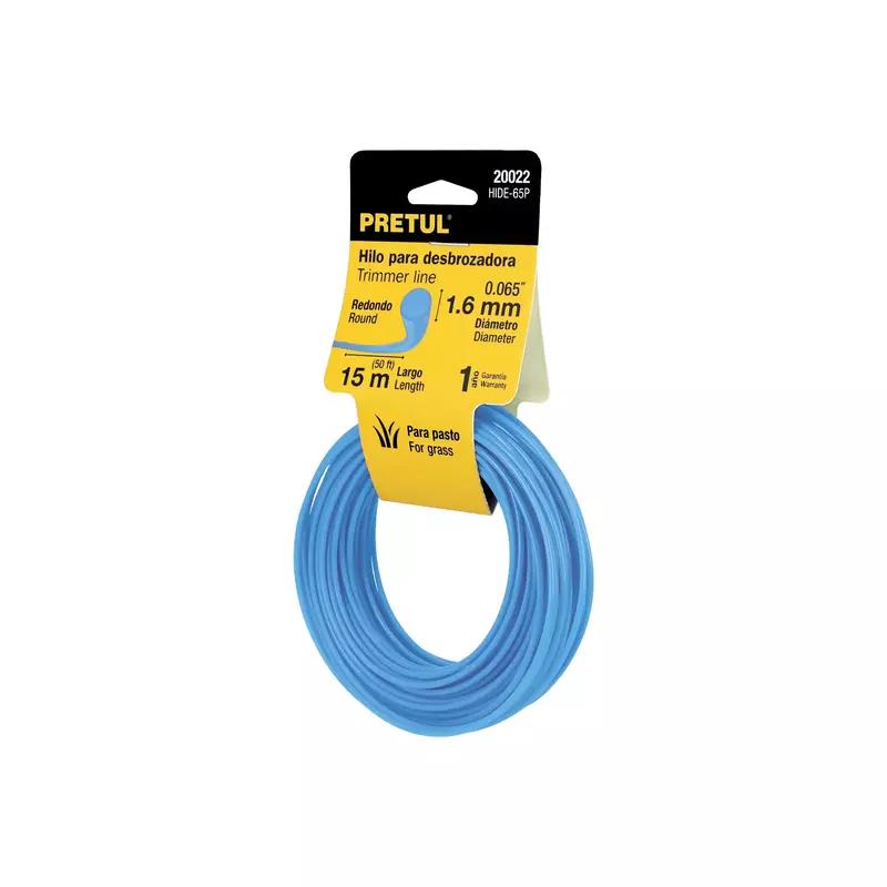 Tarjeta con 15 m hilo redondo 1.6 mm p/desbrozadora, Pretul - HIDE-65P / 20022 Tarjeta con 15 m hilo redondo 1.6 mm p/desbrozadora, Pretul - HIDE-65P / 20022