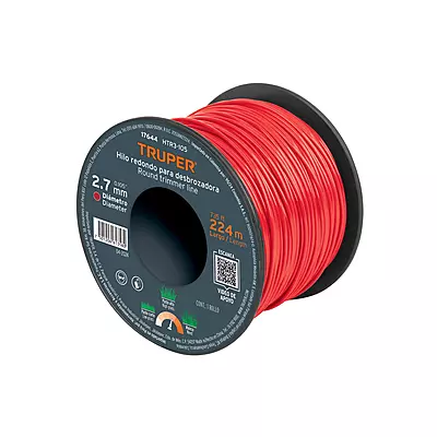 Carrete con 224 m de hilo redondo 2.7 mm para desbrozadora - HTR3-105 / 17644