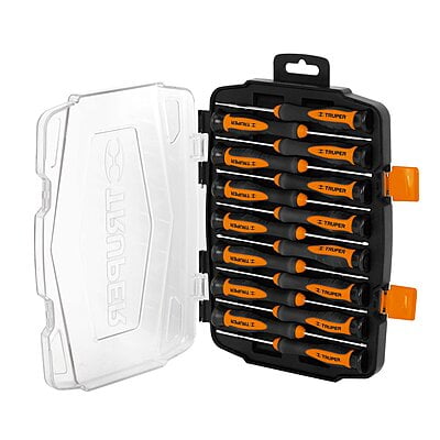 Juego con desarmadores largos de precisión, 15 piezas - JOY-15L / 14157