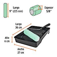 Kit de rodillo para pintar, 9' (maneral, charola y felpa) - KIT-ROPI-915 / 13843 Kit de rodillo para pintar, 9' (maneral, charola y felpa) - KIT-ROPI-915 / 13843