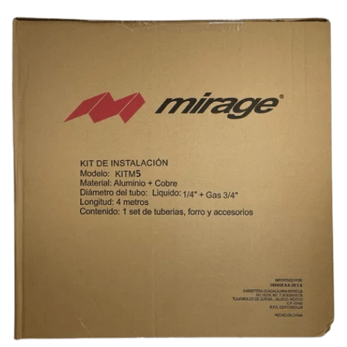 Kit de Instalacion Para Minisplit Mirage 1/4 X 3/4 (Aluminio) Absolut X - Kitm5 Kit de Instalacion Para Minisplit Mirage 1/4 X 3/4 (Aluminio) Absolut X - Kitm5
