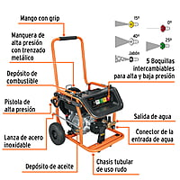 Hidrolavadora con motor a gasolina, 4000 PSI - LAGAS-4000 / 12910