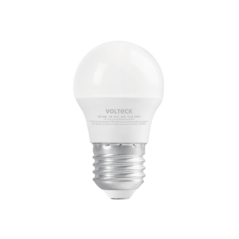 Lámpara LED G45 3 W (equiv. 25 W) luz de día blíster Volteck - 46854 - LED-30GF - Caja con 6 Pieza – Master 96