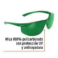 Lentes de seguridad, mica verde, Ultralite - LEN-LS5 / 10820