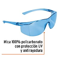 Lentes de seguridad, mica azul, Ultralite - LEN-LZ / 10819