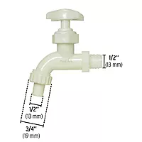 Llave de naríz para jardín, 59 gr, 1/2', plástica, Pretul - LL-17P / 29030 Llave de naríz para jardín, 59 gr, 1/2', plástica, Pretul - LL-17P / 29030