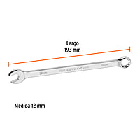 Llave combinada, extralarga, milimétrica, 12 x 193 mm - LL-2012M / 15616 Llave combinada, extralarga, milimétrica, 12 x 193 mm - LL-2012M / 15616