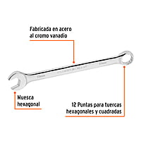 Llave combinada, extralarga, milimétrica, 19 x 278 mm - LL-2019M / 15623