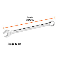 Llave combinada, extralarga, milimétrica, 20 x 287 mm - LL-2020M / 15624