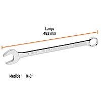 Llave combinada, extralarga, 1-11/16' x 548 mm - LL-2054 / 15632