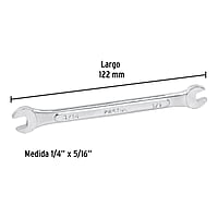 Llave española, 1/4 x 5/16' x 122 mm, Pretul - LL-3018P / 21950 Llave española, 1/4 x 5/16' x 122 mm, Pretul - LL-3018P / 21950