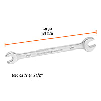 Llave española, 7/16 x 1/2' x 156 mm - LL-3025 / 15686