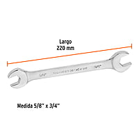 Llave española, 5/8 x 3/4' x 210 mm - LL-3031 / 15692 Llave española, 5/8 x 3/4' x 210 mm - LL-3031 / 15692