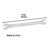 Llave española, milimétrica, 8 x 9 x 140 mm, Pretul - LL-30809MP / 21971 Llave española, milimétrica, 8 x 9 x 140 mm, Pretul - LL-30809MP / 21971