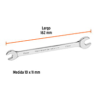Llave española, milimétrica, 10 x 11 x 146 mm - LL-31011 / 15708 Llave española, milimétrica, 10 x 11 x 146 mm - LL-31011 / 15708
