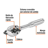 Matraca triple cuadro 1/4', 3/8' y 1/2' - M-1412 / 13649 Matraca triple cuadro 1/4', 3/8' y 1/2' - M-1412 / 13649