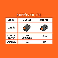 Cargador de baterías ion litio 20 V Truper MAX 101408 - MAX-CA