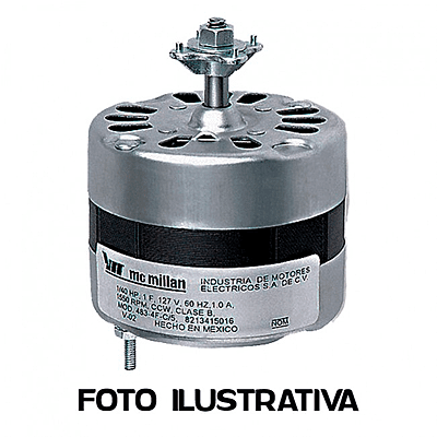 Motor Condensador Mc Millan 1/30 Hp-25 W- 3.3" D - CW-110 V Abierto - 483-4F-D/6 Cople