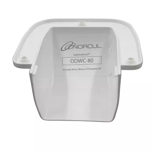Entrada a pared para Canaleta Blanco 80mm, OPTIMAL DUCT - ODWC-80