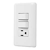 Placa armada con contacto y 2 interruptores sencillos, Basic - PA-APCO-B2 / 25081 Placa armada con contacto y 2 interruptores sencillos, Basic - PA-APCO-B2 / 25081