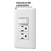 Placa armada 2 contactos e interruptor sencillo, Basic - PA-APCO-B3 / 25079 Placa armada 2 contactos e interruptor sencillo, Basic - PA-APCO-B3 / 25079