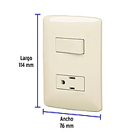 Placa armada contacto e interruptor, marfil, línea Italiana - PA-APCO-I / 48666 Placa armada contacto e interruptor, marfil, línea Italiana - PA-APCO-I / 48666