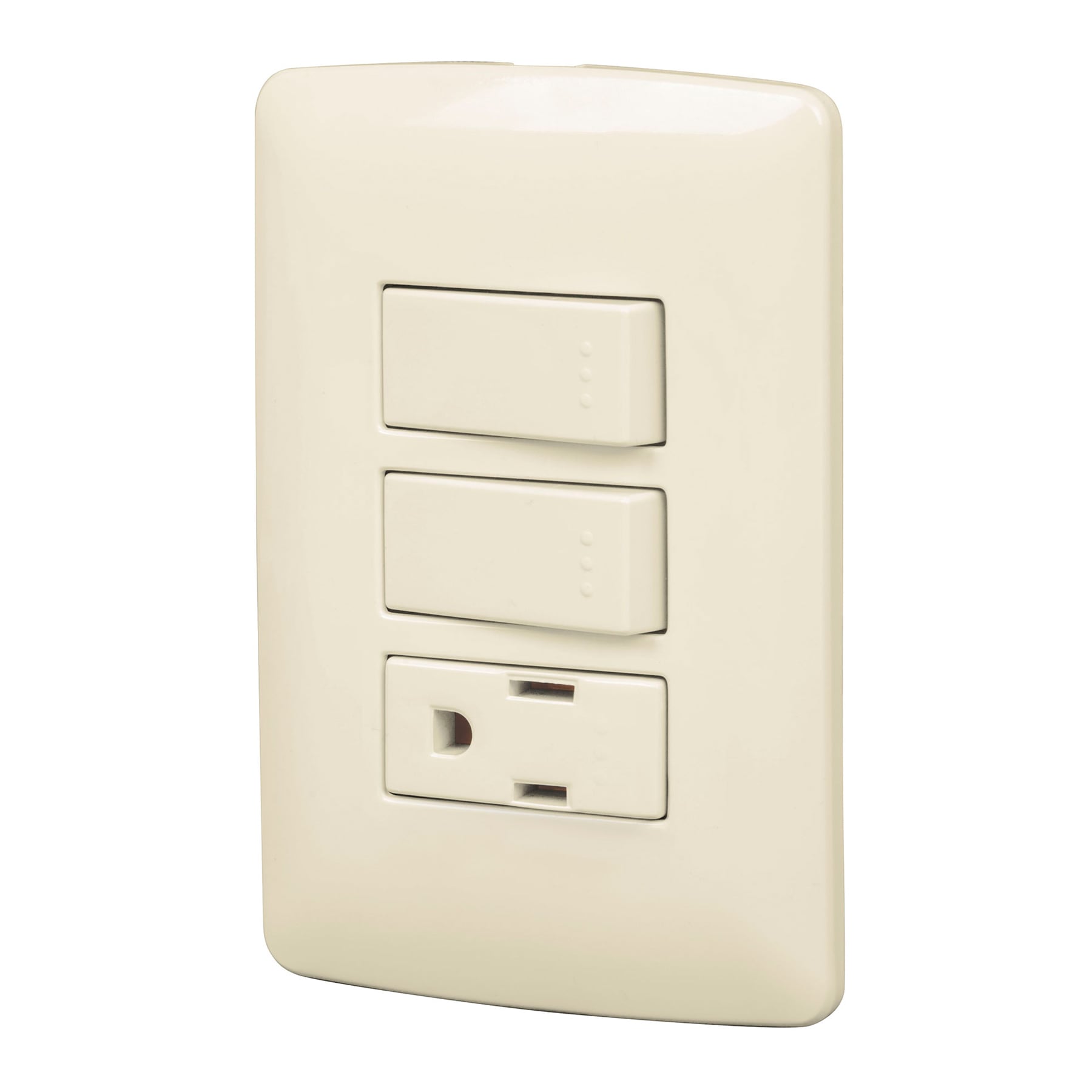 Placa armada contacto e interruptor, marfil, línea Italiana - PA-APCO-I / 48666 Placa armada contacto e interruptor, marfil, línea Italiana - PA-APCO-I / 48666
