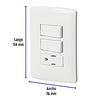 Placa armada contacto 2 interruptores,blanco, línea Italiana - PA-APCO-I2B / 46456 Placa armada contacto 2 interruptores,blanco, línea Italiana - PA-APCO-I2B / 46456