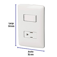Placa armada contacto e interruptor, blanco, línea Italiana - PA-APCO-IB / 46455 Placa armada contacto e interruptor, blanco, línea Italiana - PA-APCO-IB / 46455