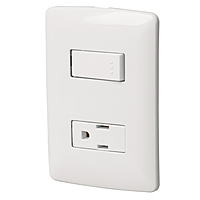 Placa armada contacto e interruptor, blanco, línea Italiana - PA-APCO-IB / 46455 Placa armada contacto e interruptor, blanco, línea Italiana - PA-APCO-IB / 46455