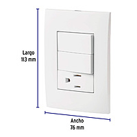Placa armada contacto y 2 interruptores, línea Oslo, blanco - PA-APCO-O2B / 46488